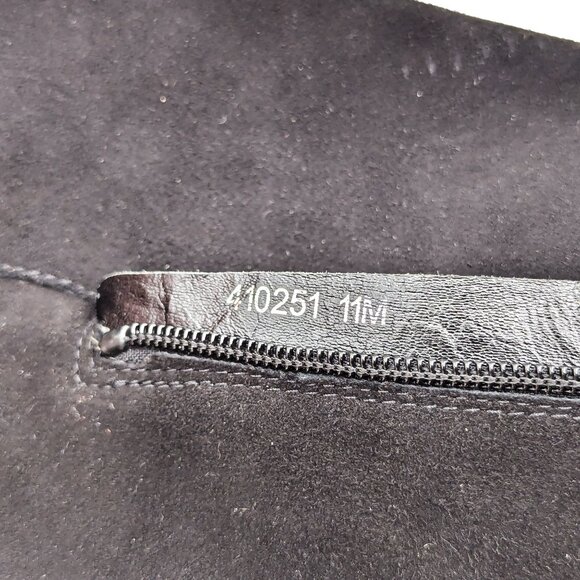 Aquatalia Women Barbera Black Suede OTK Block Heel Boots size 11 - Picture 8 of 12